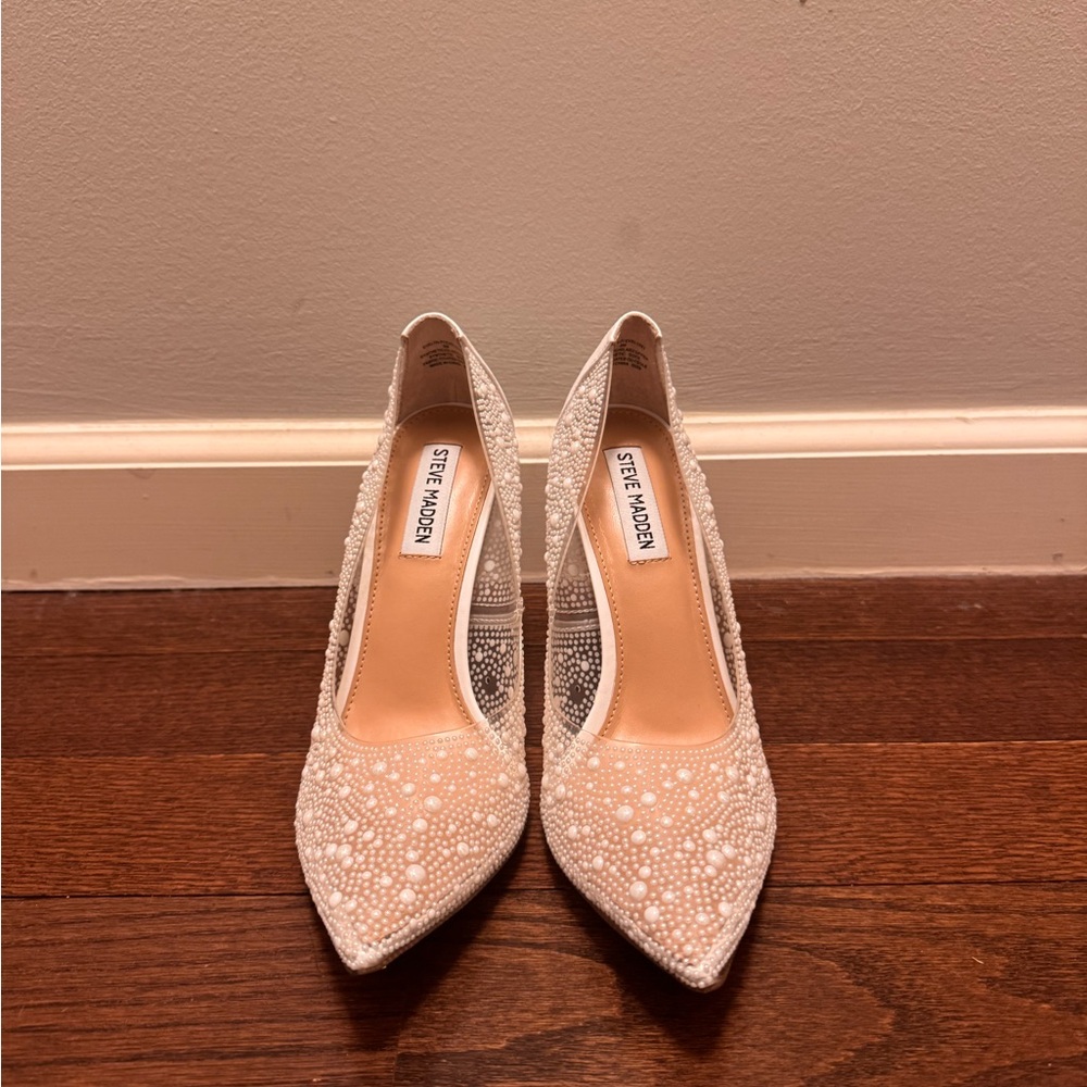Steve Madden Pearl Embellished Heels